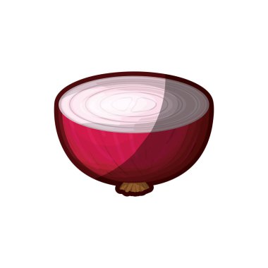 Orta gerçekçi kırmızı pancar kalın kontur ile beyaz artalan