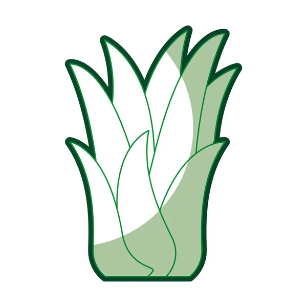 Silhueta verde de planta de milho com contorno grosso —  Vetores de Stock