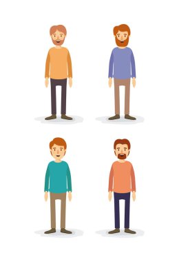 Anne babalar gününde ayakta kümesiyle beyaz arka plan