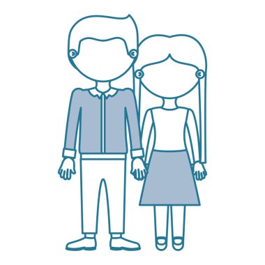 renk bölümleri meçhul çift el çekilmiş resmi elbiseli mavi dağılımı