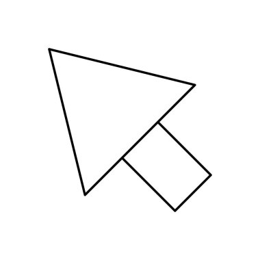 ok ucu simge siyah silüeti