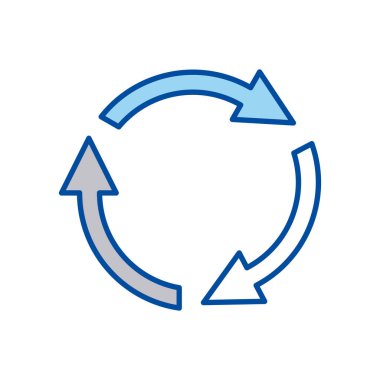 oklar daire mavi kontur yeniden