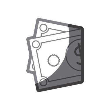 ikiye katlanmış bill silüeti gri tonlama