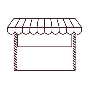 tek renkli siluet mağaza simgesinin