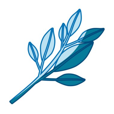 ağaç dalı ile mavi siluet bırakır