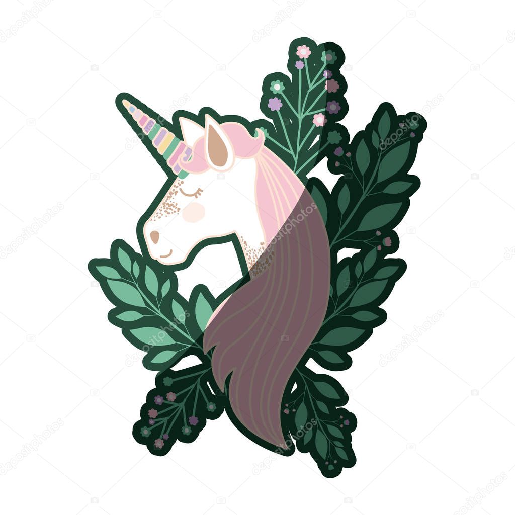 Cara de unicornio para colorear | colores grueso contorno de cara de