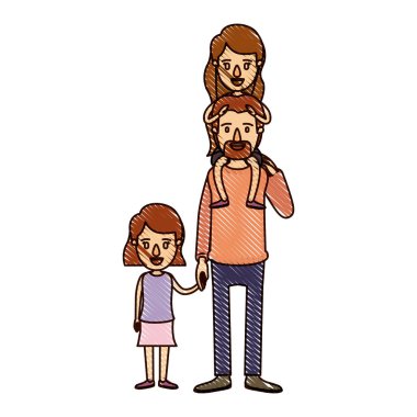 renk mum boya şerit çizgi film baba ile kızı geri ve eller alınan kız