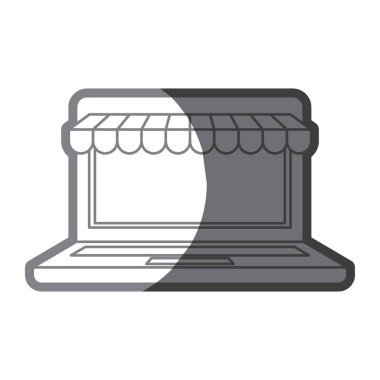 gri tonlamalı siluet dizüstü bilgisayar online mağaza