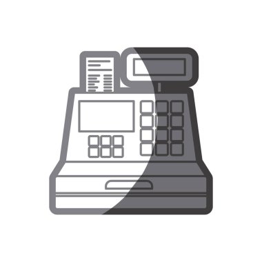 Yazar kasa silüeti gri tonlama