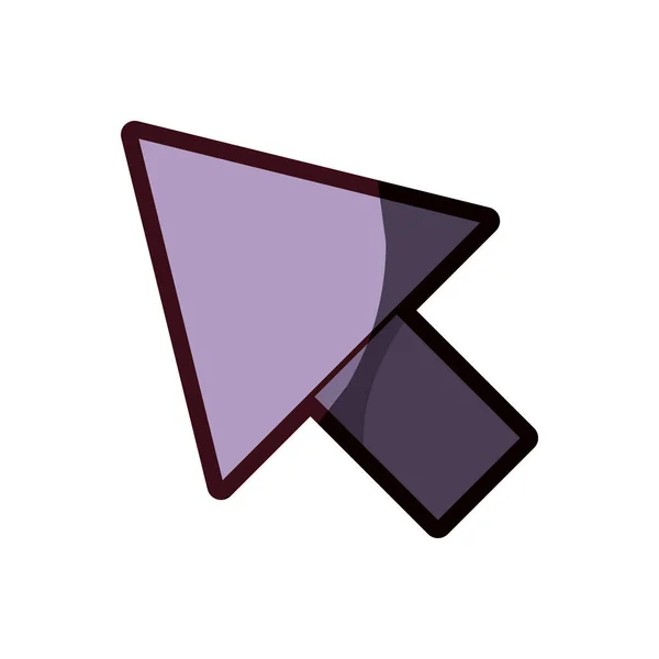 白の背景に紫の矢印と太い輪郭 — ストックベクタ