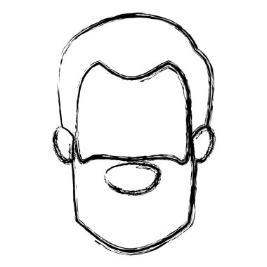 tek renkli kısa saç ve sakal ile yüzü olmayan adam silüeti bulanık