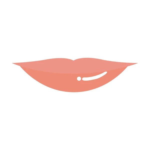 Lichtkleuren van silhouet van rode lippen — Stockvector