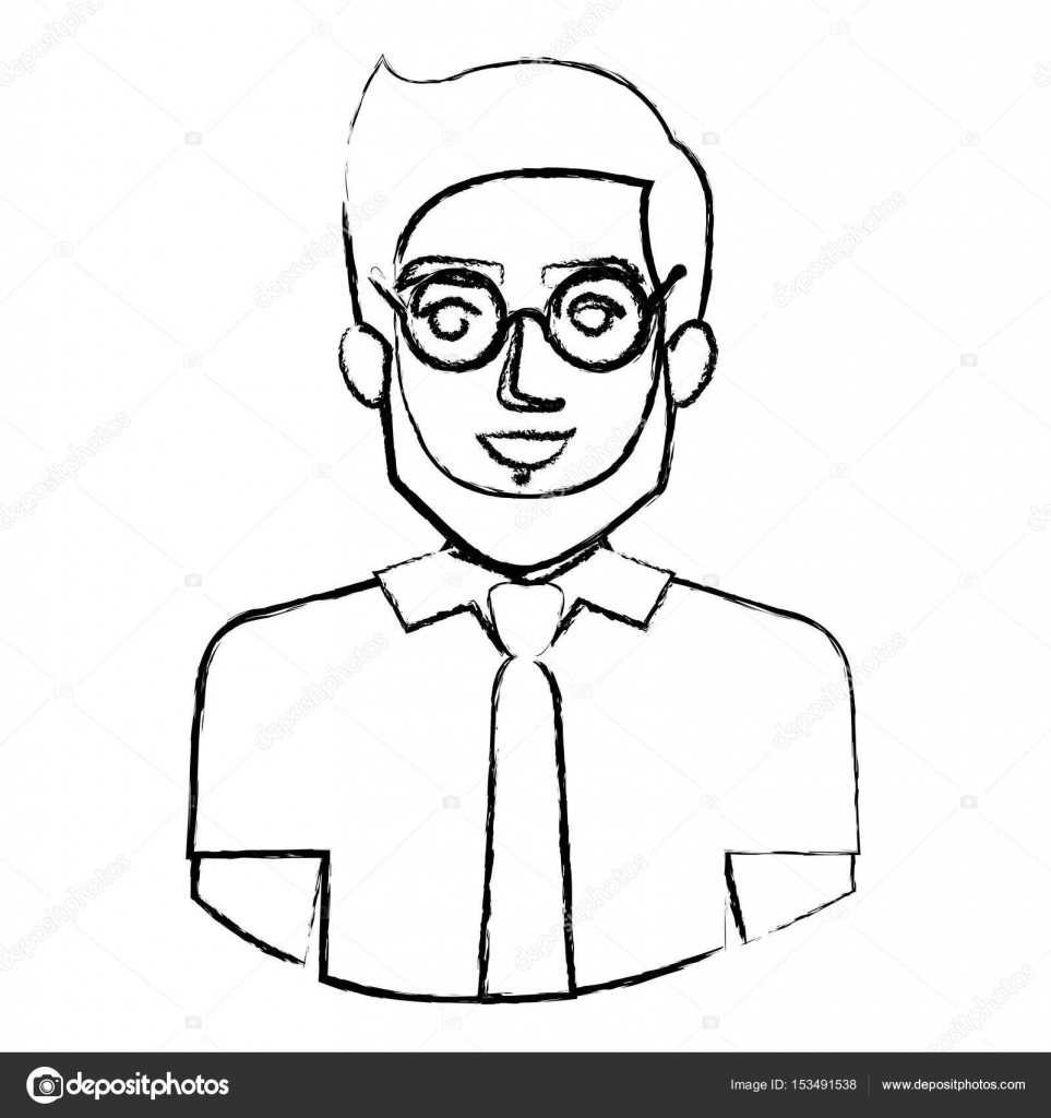 白黒眼鏡の男とネクタイとシャツの半分の体の輪郭がぼやけ ひげを生やした ストックベクター C Grgroupstock 白黒眼鏡の男とネクタイとシャツの半分の体の輪郭がぼやけ ひげを生やした ストックベクター C Grgroupstock