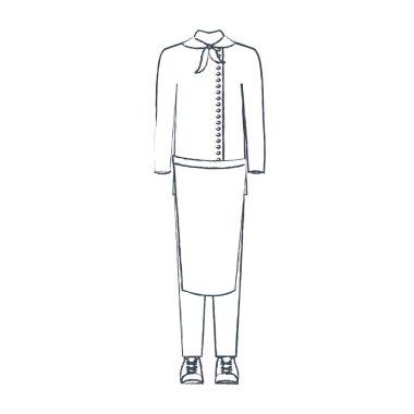 bulanık silüeti tek renkli erkek üniforma şef