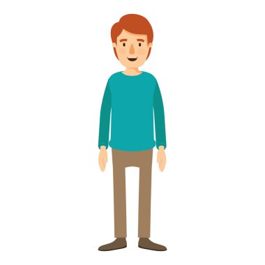 saç ve giyim renkli resim karikatür tam vücut adam