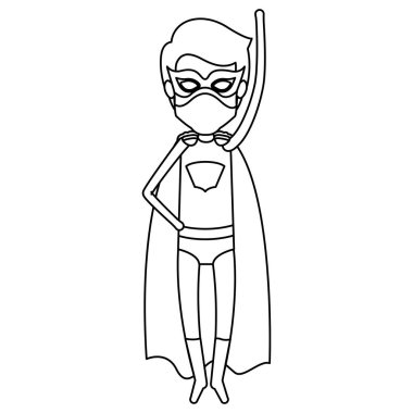 tek renkli siluet bir süper kahraman adam kadar kolu ile uçan kimliksiz