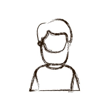 bulanık kalın siluet karikatür meçhul yarım vücut adam sakallı