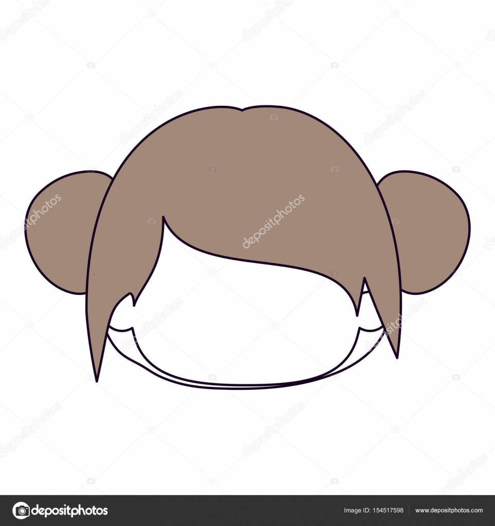 Silhouette Color Sections And Light Brown Hair Of Faceless
