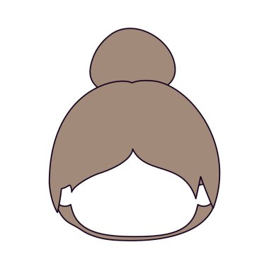 siluet renk bölümleri ve hafif kumral kız meçhul başkanı ile toplanan saç