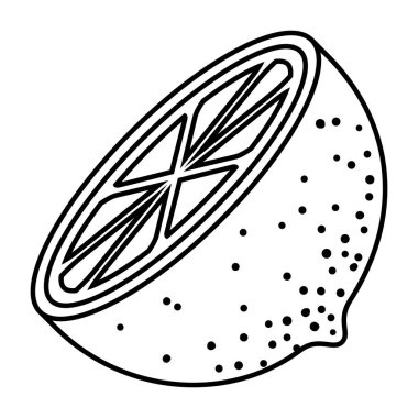 yarım limon siyah siluet