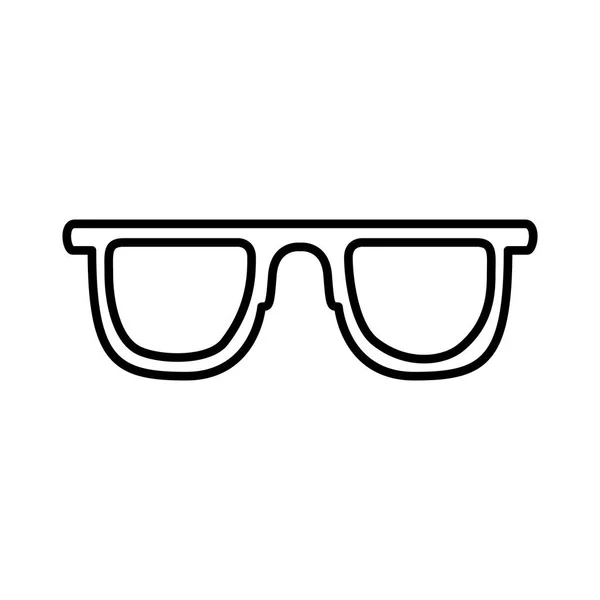 Silhouette nera dell'icona degli occhiali da sole — Vettoriale Stock