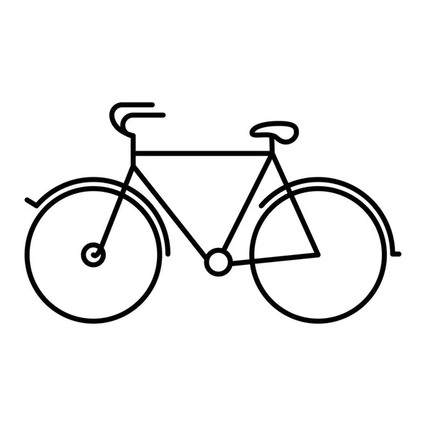 Silhouette noire avec icône de vélo touristique — Image vectorielle