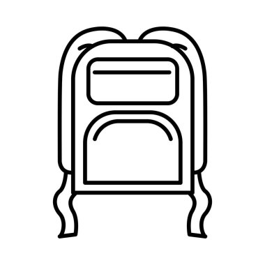 kamp sırt çantası ile siyah siluet