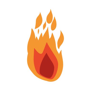 el ile beyaz arka plan renk siluet alev çizilmiş