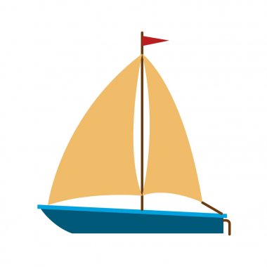 renk siluet yelkenli simgesinin