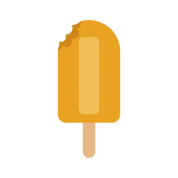 多彩的剪影的黄色冰棒和无轮廓 — 图库矢量图片