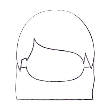 yüzü olmayan düz saçlı küçük kız başkanı bulanık ince silüeti