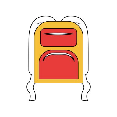 sırt çantası simgesini siluet renk bölümü