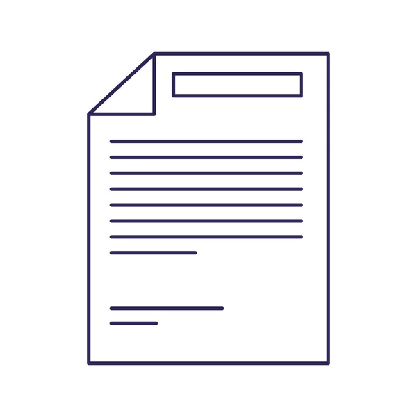 Contour violet de la feuille de papier avec du texte — Image vectorielle