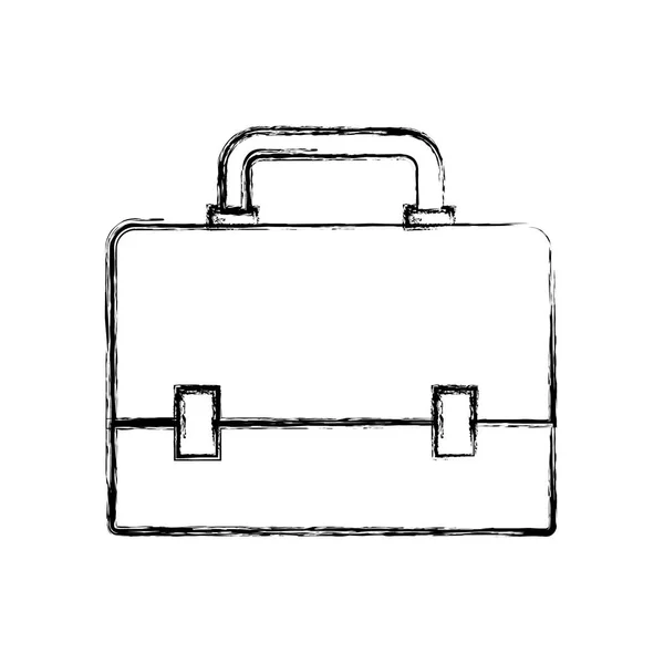 Tek renkli executive evrak çantası silüeti bulanık — Stok Vektör