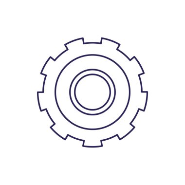 Mor çizgi kontur dişli çarkı