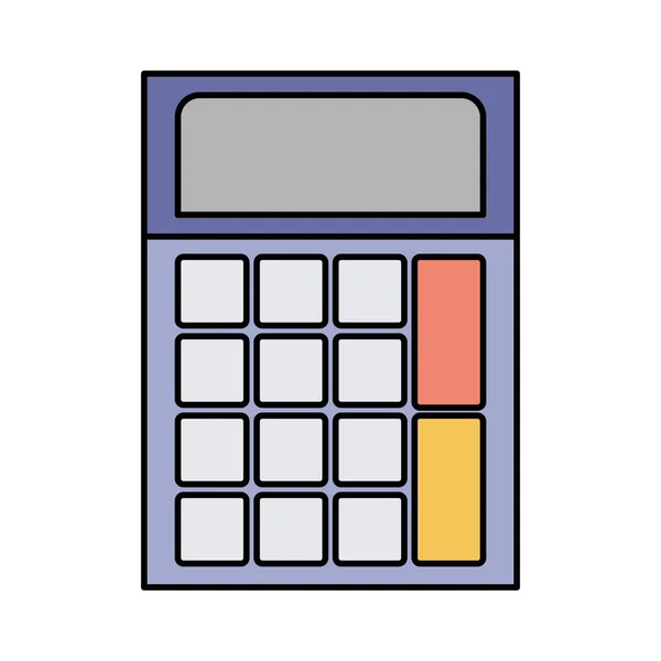 Silhueta colorida do ícone da calculadora — Vetor de Stock