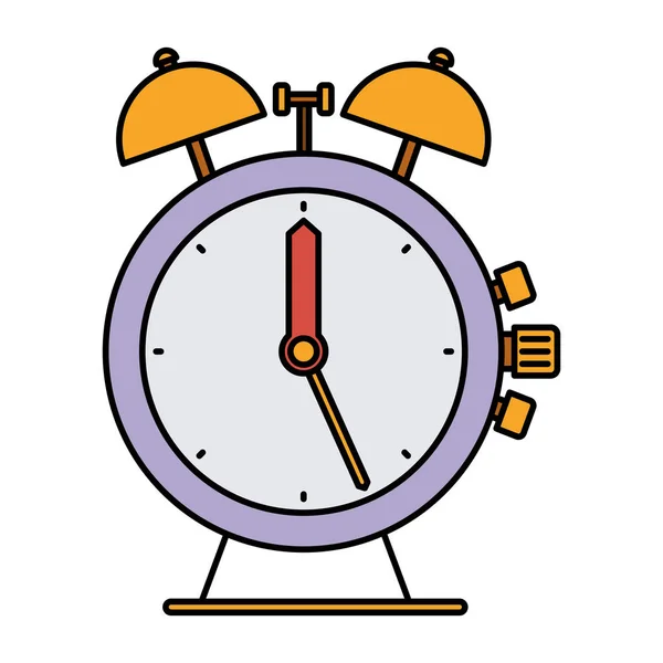 Silueta colorida del reloj despertador antiguo — Vector de stock