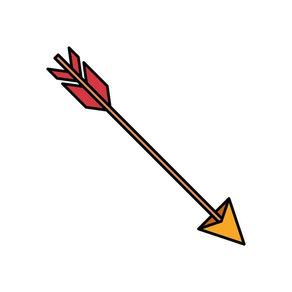 狩猟矢印のカラフルなシルエット — ストックベクタ