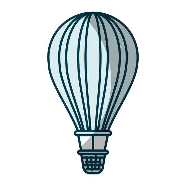 Modrým stínováním silueta horkovzdušný balón — Stockový vektor
