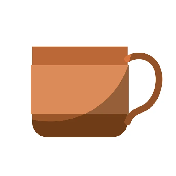 Silueta colorida de la taza de café sin contorno y sombreado — Vector de stock