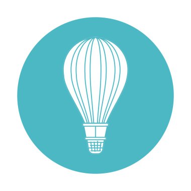 sıcak hava balonu ile daire açık mavi