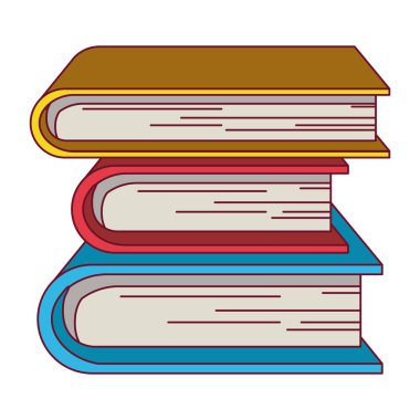 kitap koleksiyonundan müteşekkil renkli grafik