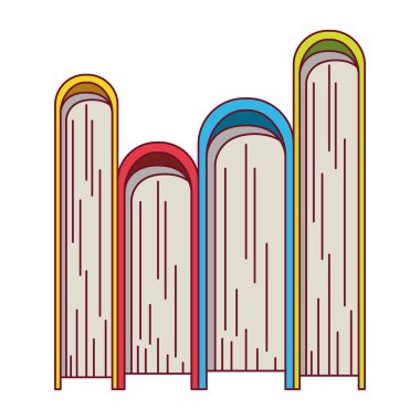 kitap yığını ile renkli grafik