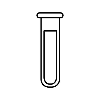 Kroki siluet görüntü cam tüp çözüm