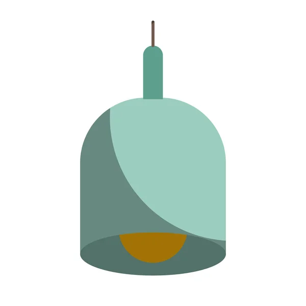 Kleurrijke afbeelding van hanglamp zonder contour en half schaduw — Stockvector