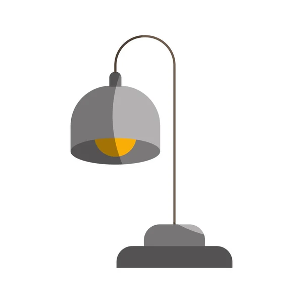 Kleurrijke afbeelding van bureaulamp zonder contour en half schaduw — Stockvector