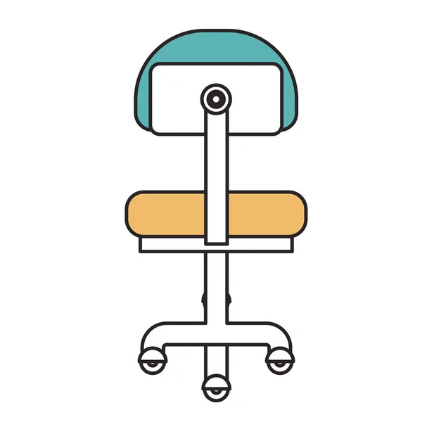 Sziluettje színes részei szék hátulnézet — Stock Vector