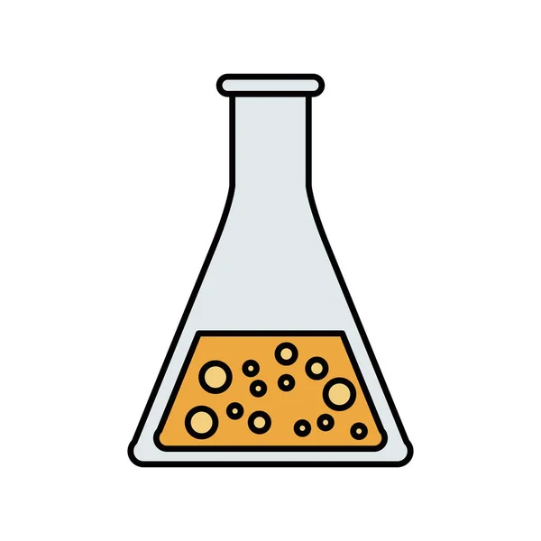 Copo de vidro de imagem de silhueta colorida para laboratório —  Vetores de Stock