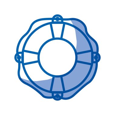 Mavi gölgelendirme siluet flotasyon Hoop halat boyu