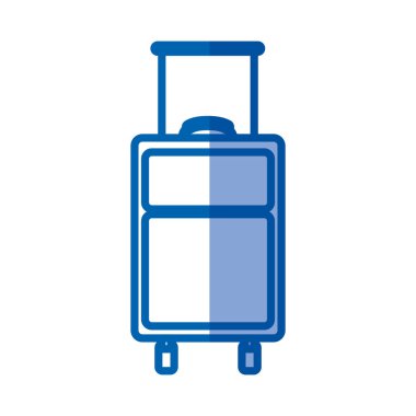 bavul seyahat silüeti mavi gölgelendirme